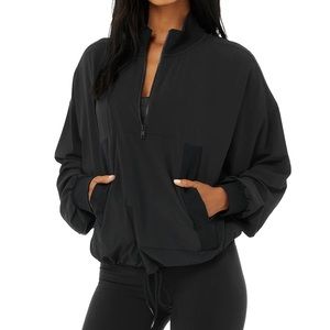 Alo Yoga Small City Girl Track Pullover - Black